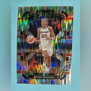 Sheryl Swoopes 2024 Panini Select WNBA Silver Flash Prizm Card #76 Comets